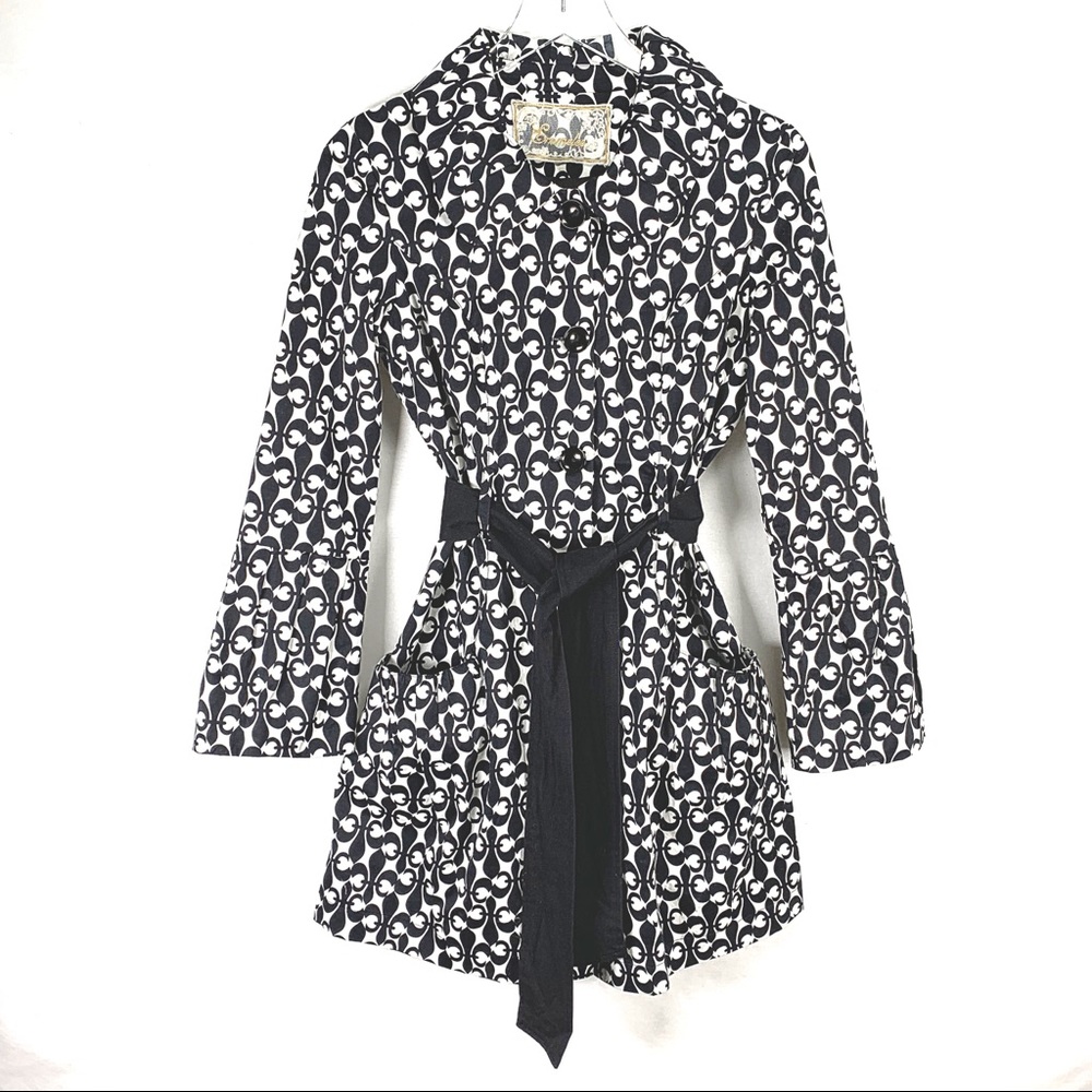SOLD Anthro Emmelee Fleur De Lis Trench Coat